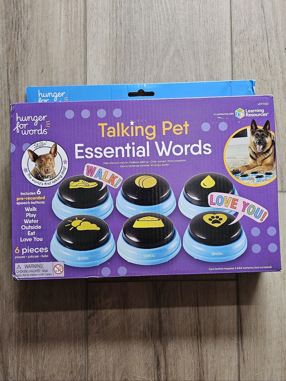 Hunger for Words Talking Pet Essential Words 6-Piece Buttons